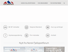 Tablet Screenshot of fjellsportforum.no